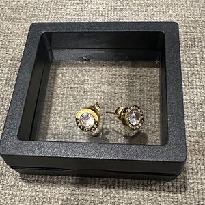 Gold and Silver Stud Earrings